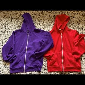American apparel zip ups